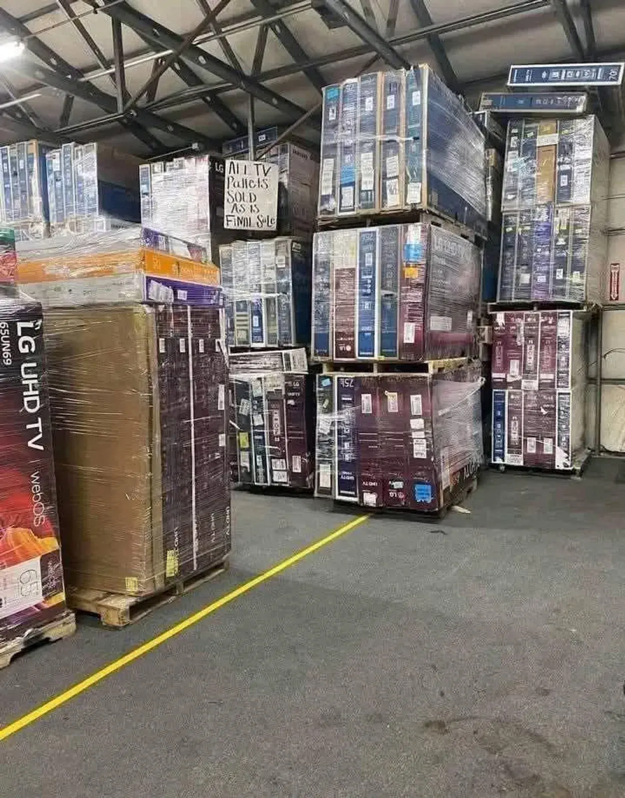 TV Pallets, Wholesale Smart TV Liquidation Pallets, details are communicated prior to shipment whenever possible.